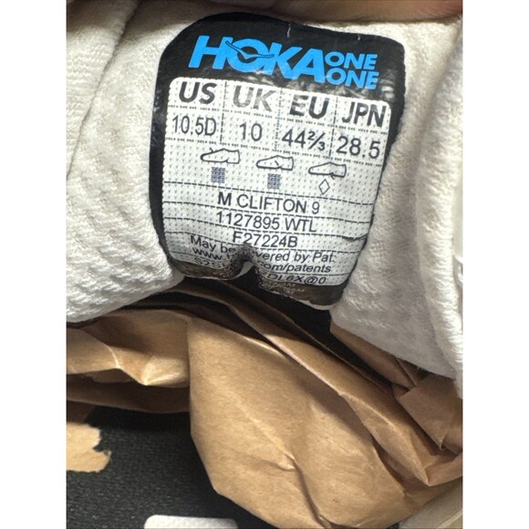 HOKA ONE ONE Clifton 9 Wide Lace-Up White Low Top Men/ Women  Sneaker main image 5